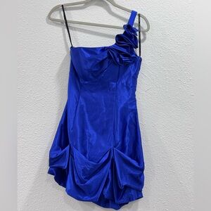 Jessica McClintock / Gunne Sax One Shoulder Cocktail Dress